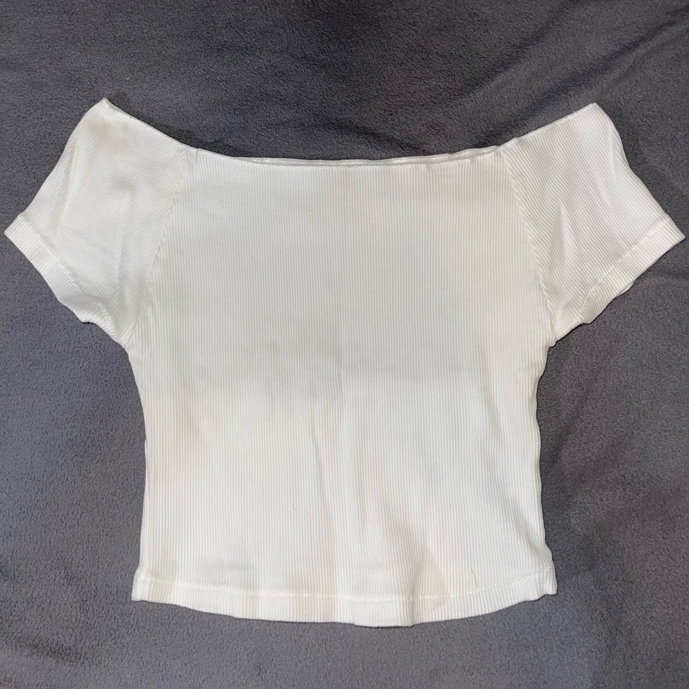 Brandy Melville/John Galt White Off-the-Shoulder Top